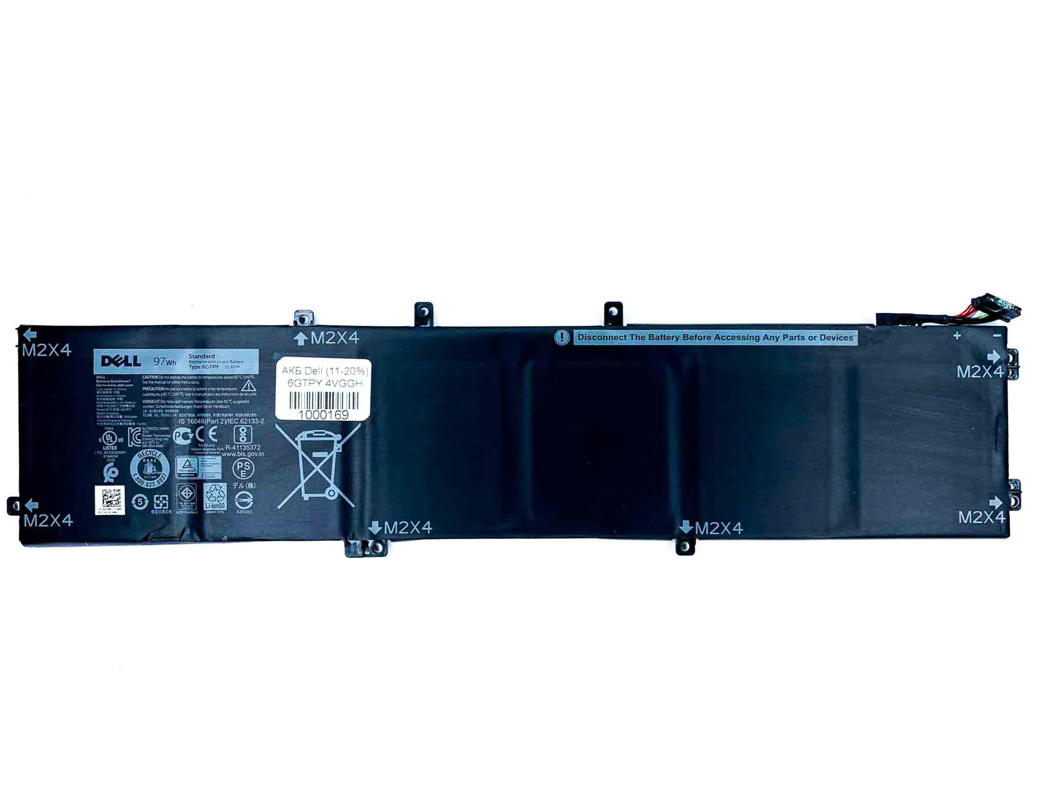 Батарея для ноутбука Dell 6GTPY 97Wh знос 11-20%