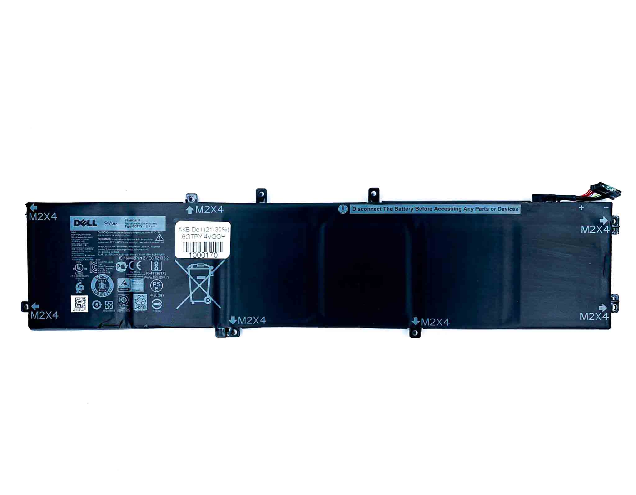 Батарея для ноутбука Dell 6GTPY 97Wh знос 21-30%