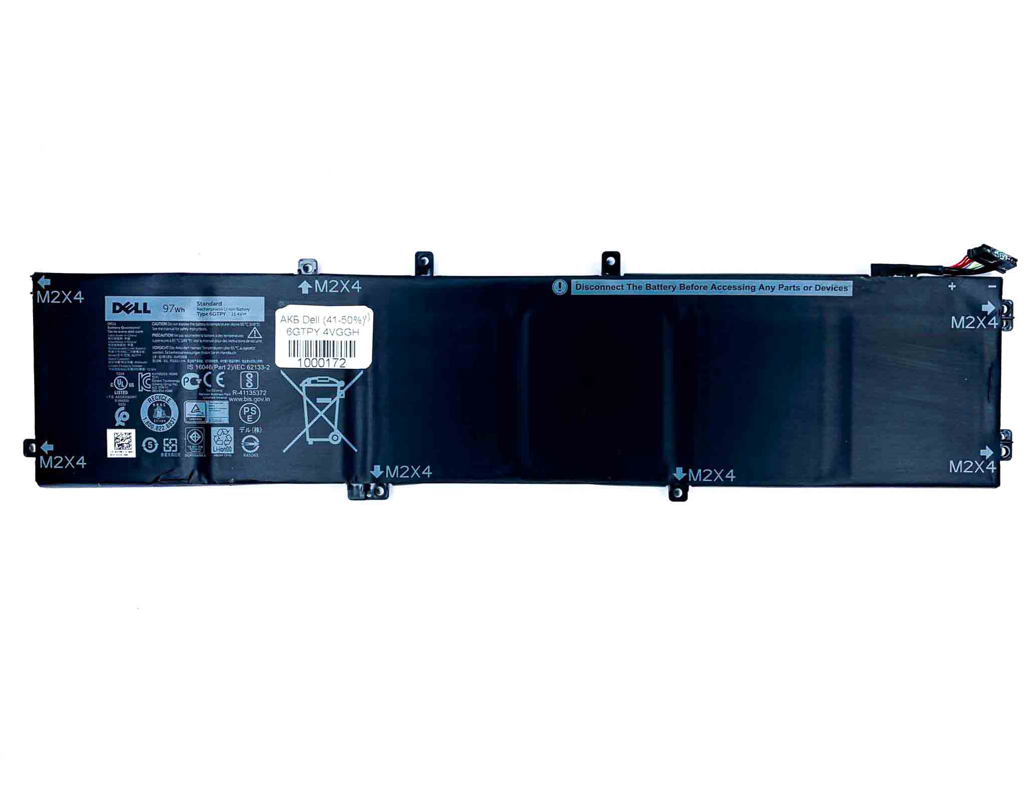 Батарея для ноутбука Dell 6GTPY 97Wh знос 41-50%