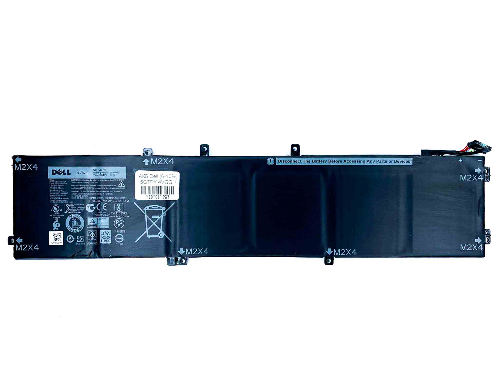 Батарея для ноутбука Dell 6GTPY 97Wh знос  6-10%