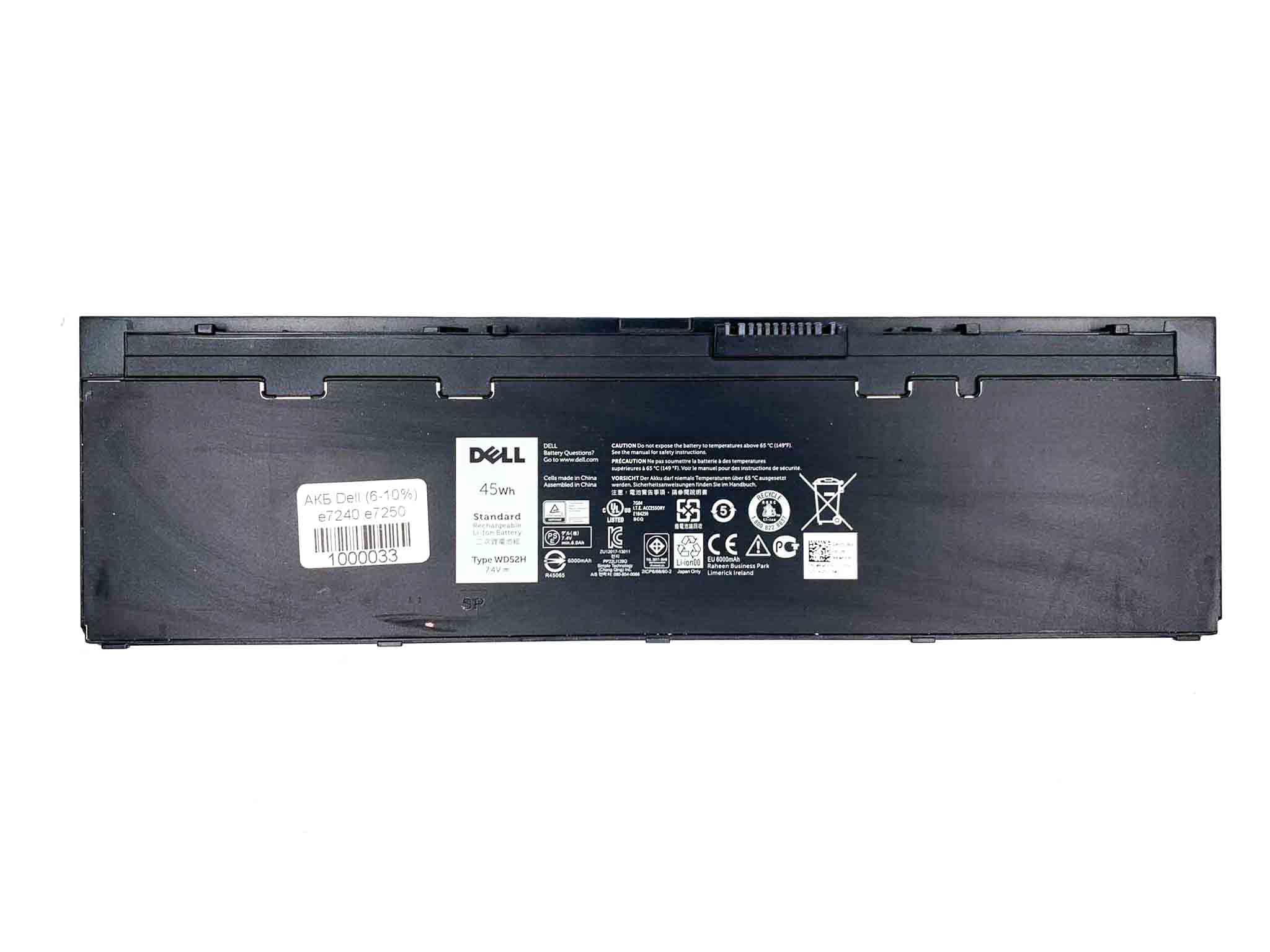 Батарея для ноутбука Dell WD52H знос 6-10%