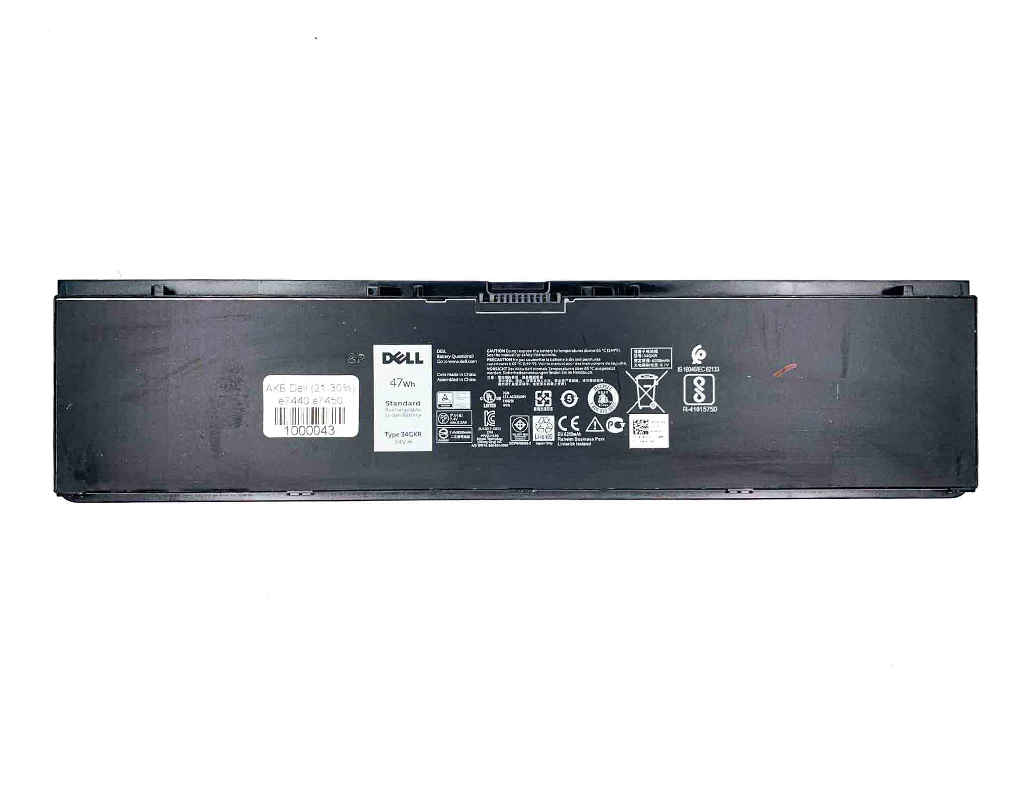 Батарея для ноутбука Dell 34GKR знос 21-30%