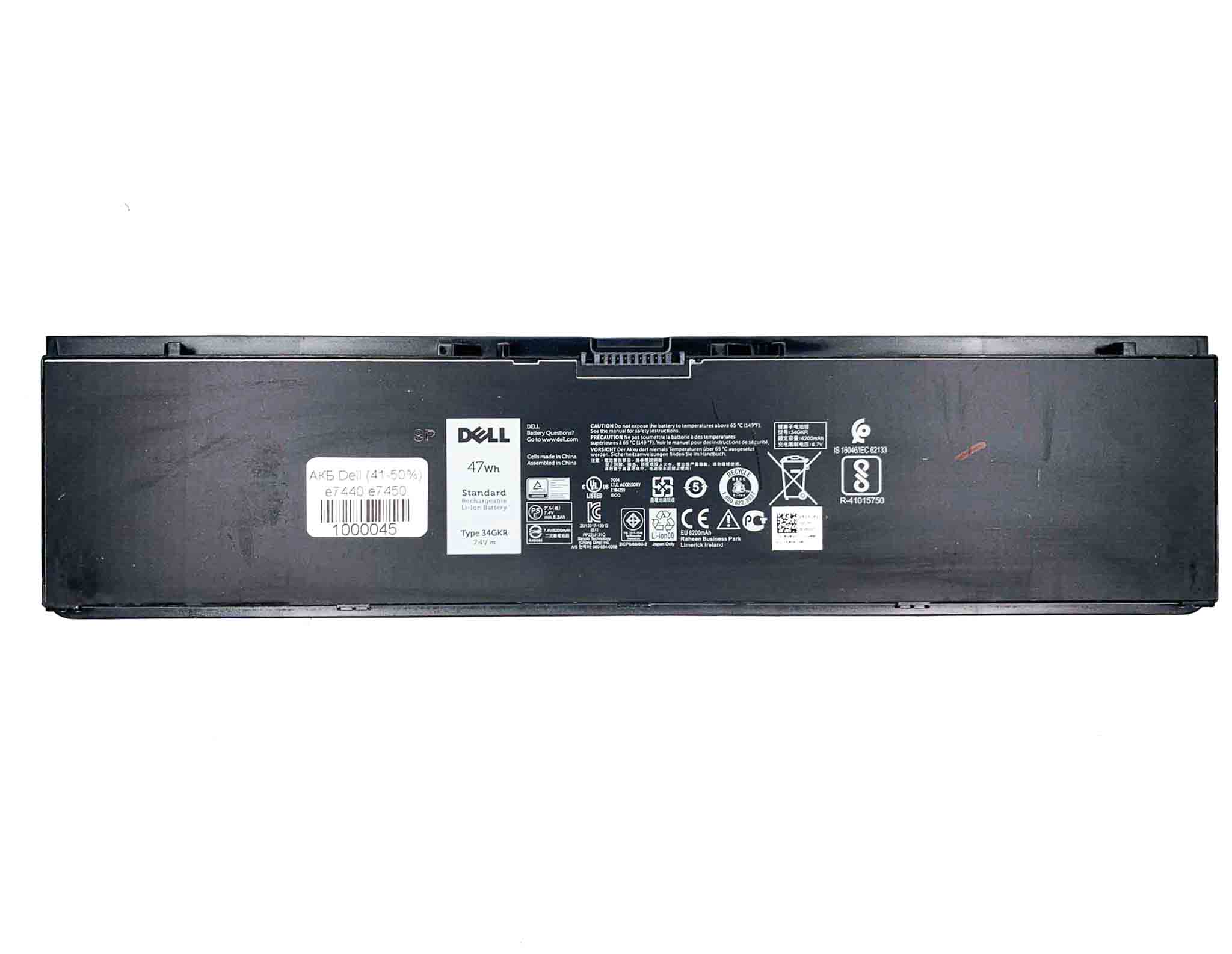 Батарея для ноутбука Dell 34GKR знос 41-50%