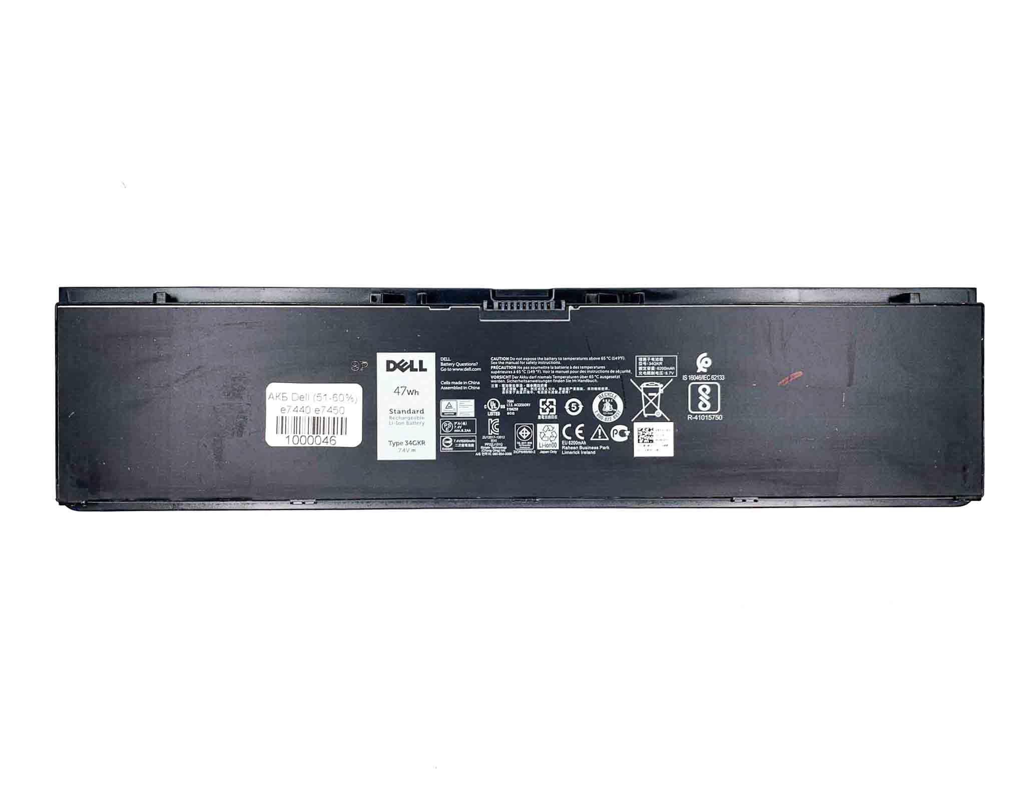  Батарея для ноутбука Dell 34GKR знос 51-60%