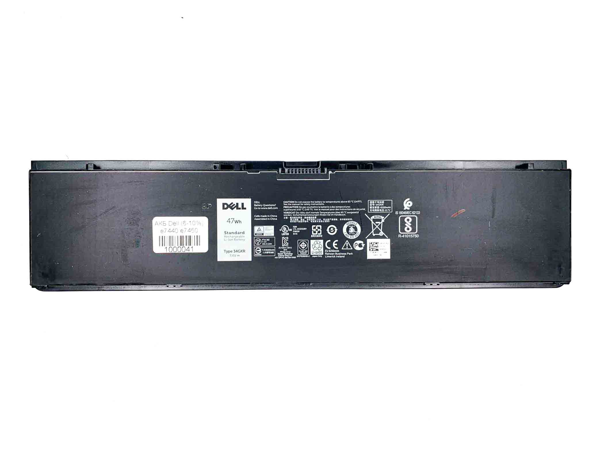 Батарея для ноутбука Dell 34GKR знос 6-10%