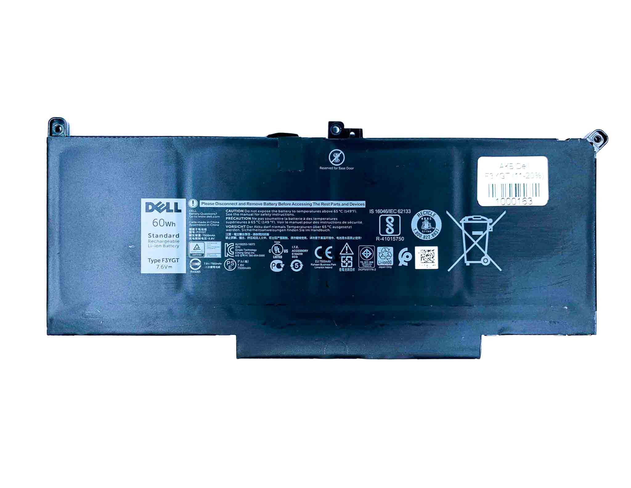 Батарея для ноутбука Dell F3YGT знос 11-20%