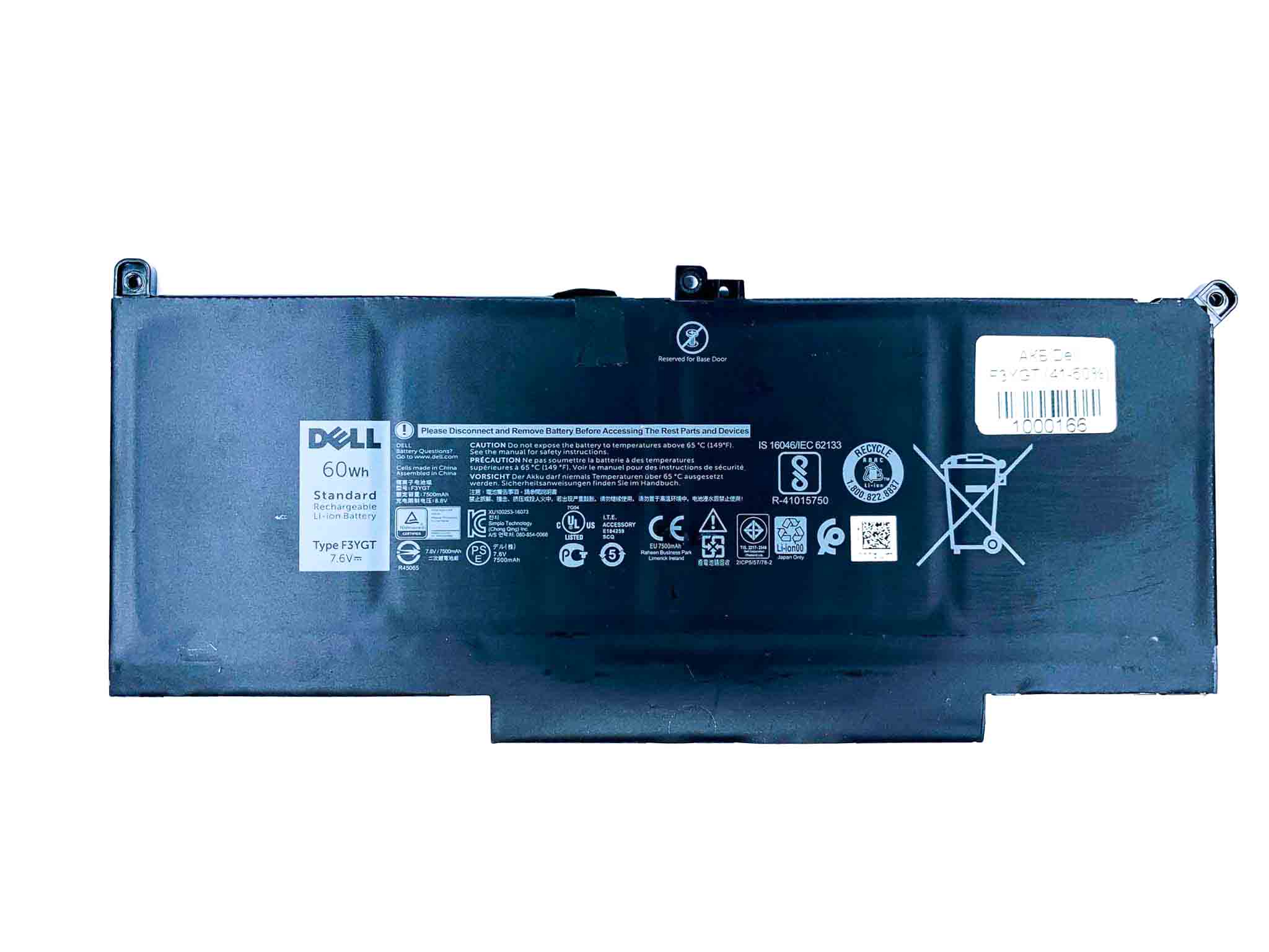 Батарея для ноутбука Dell F3YGT знос 41-50%