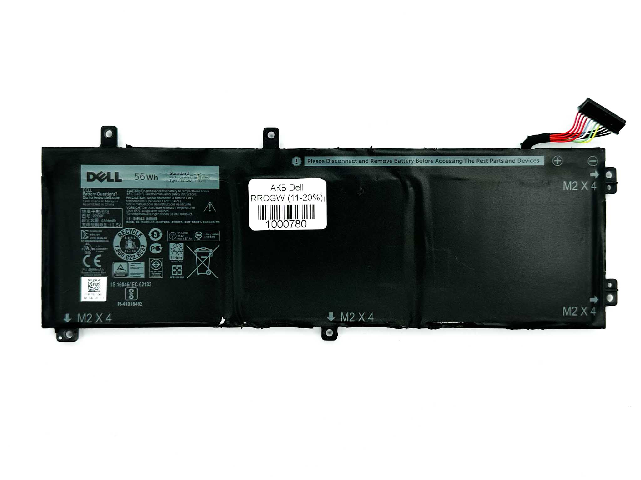 Батарея для ноутбука Dell RRCGW знос 11-20%