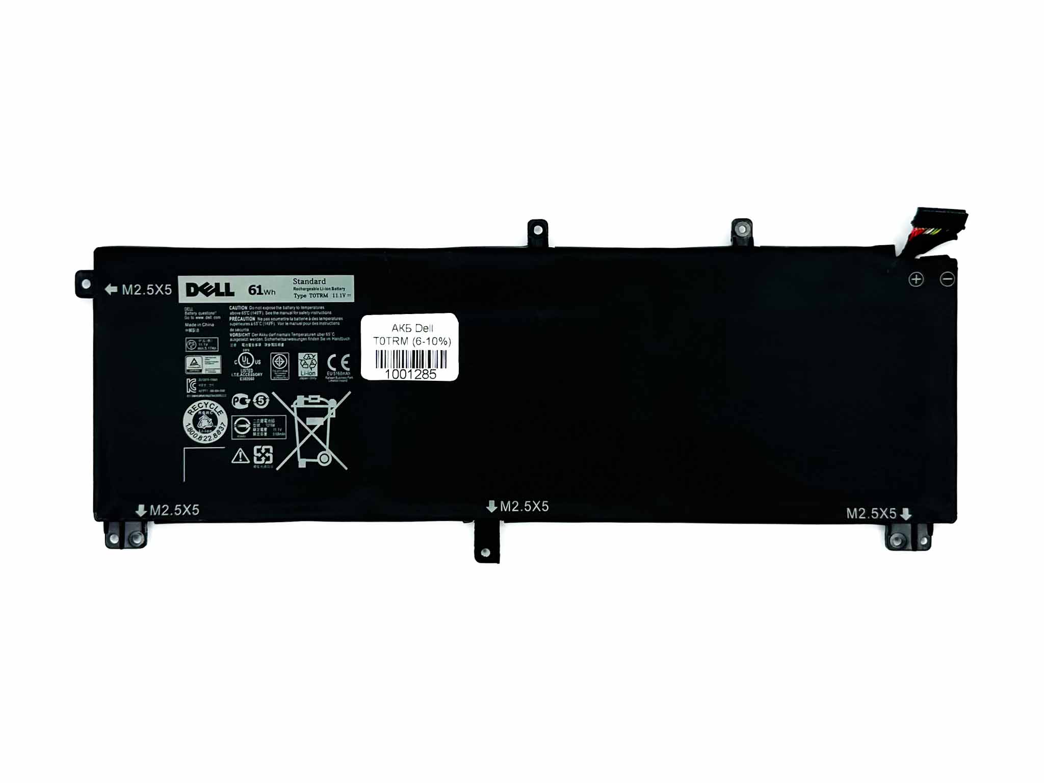 Батарея для ноутбука Dell T0TRM знос 6-10%