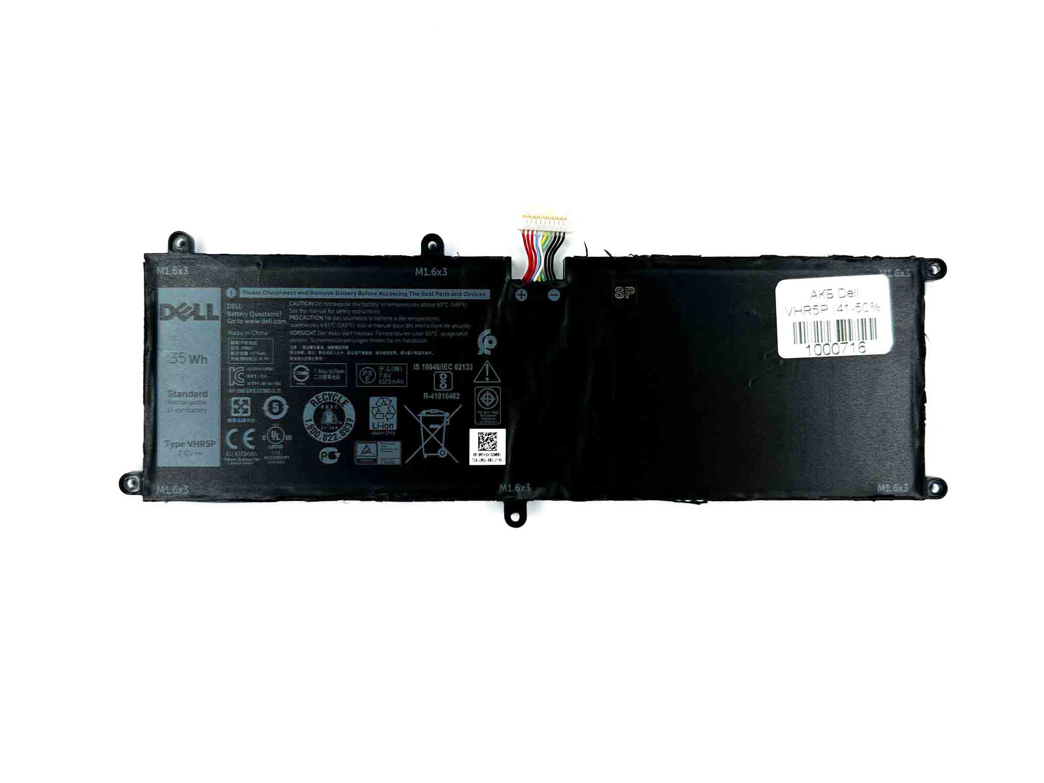 Батарея для ноутбука Dell VHR5P знос 41-50%