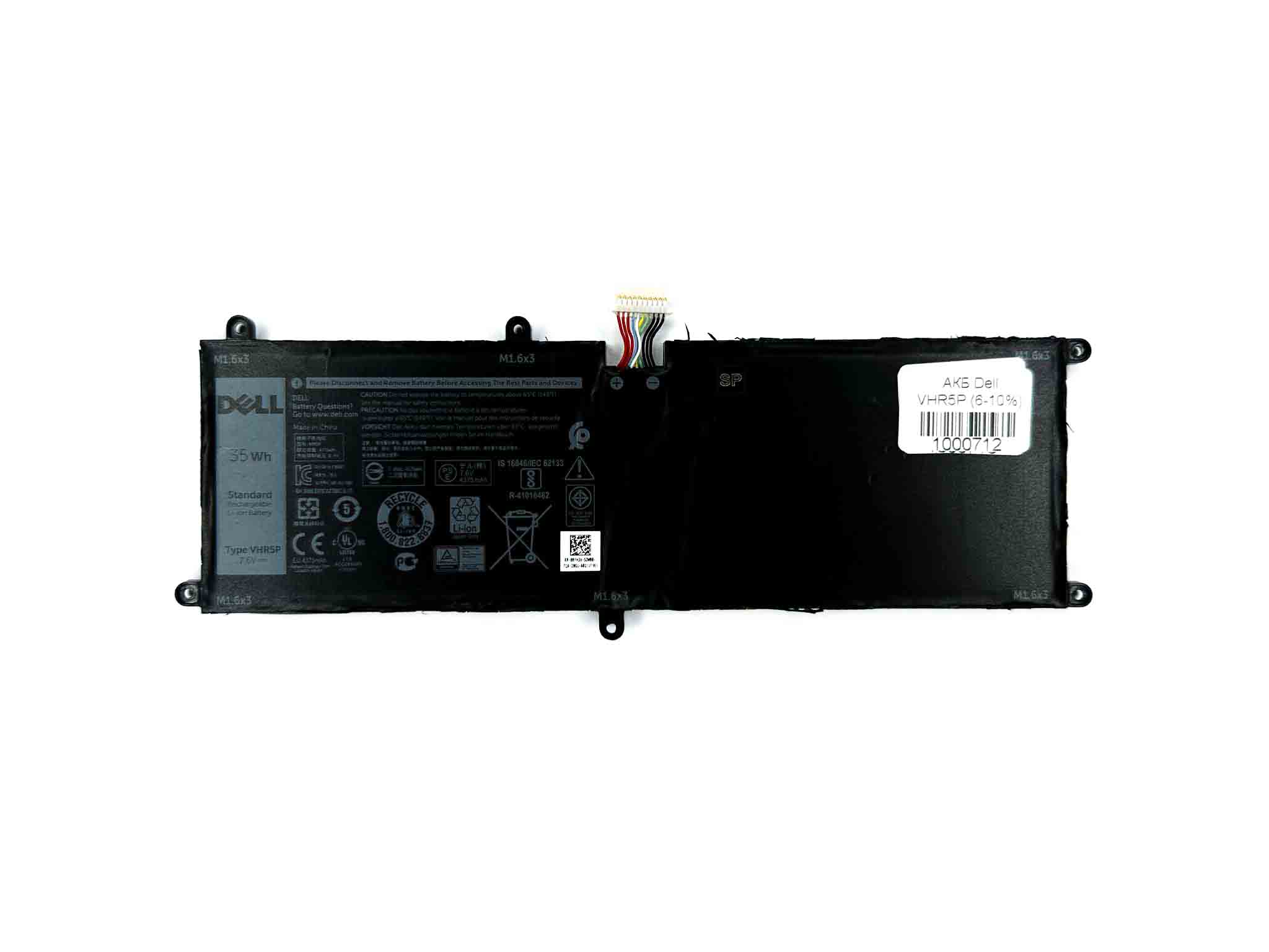 Батарея для ноутбука Dell VHR5P знос 6-10%