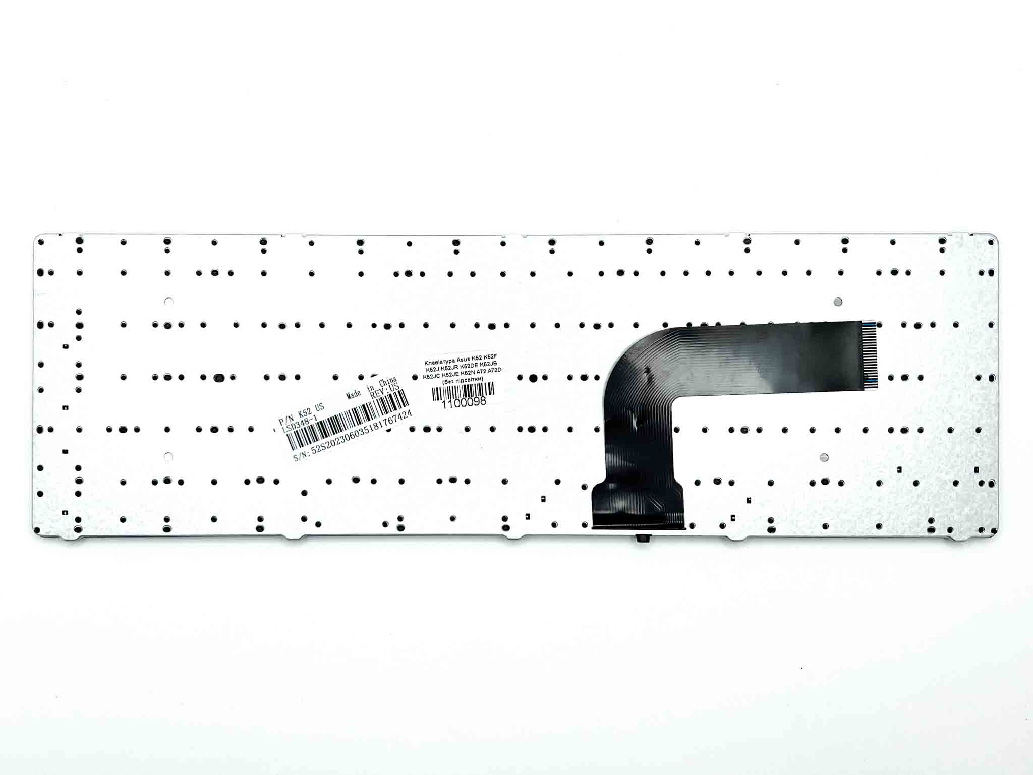 Клавіатура для ноутбука Asus K52 K52F K52J K52JR K52DE K52JB K52JC K52JE K52N A72 A72D A72F A72J (без підсвітки)