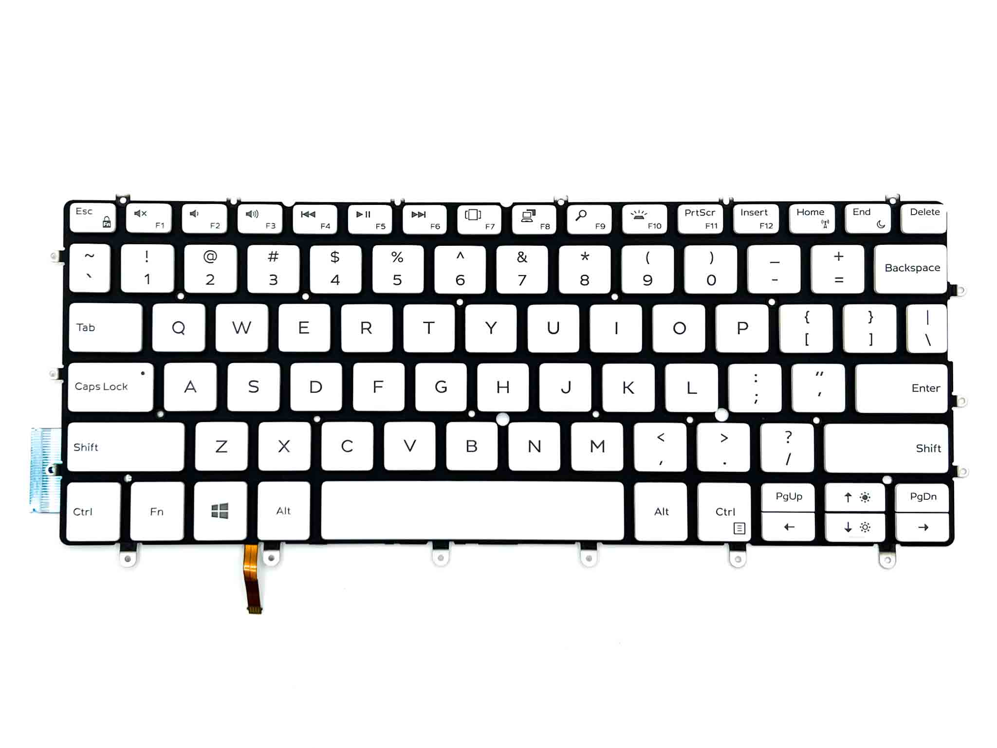 Клавіатура для ноутбука Dell XPS 13 9370 9380 9305 XPS 13 7390 2 in 1 (з підсвіткою) white