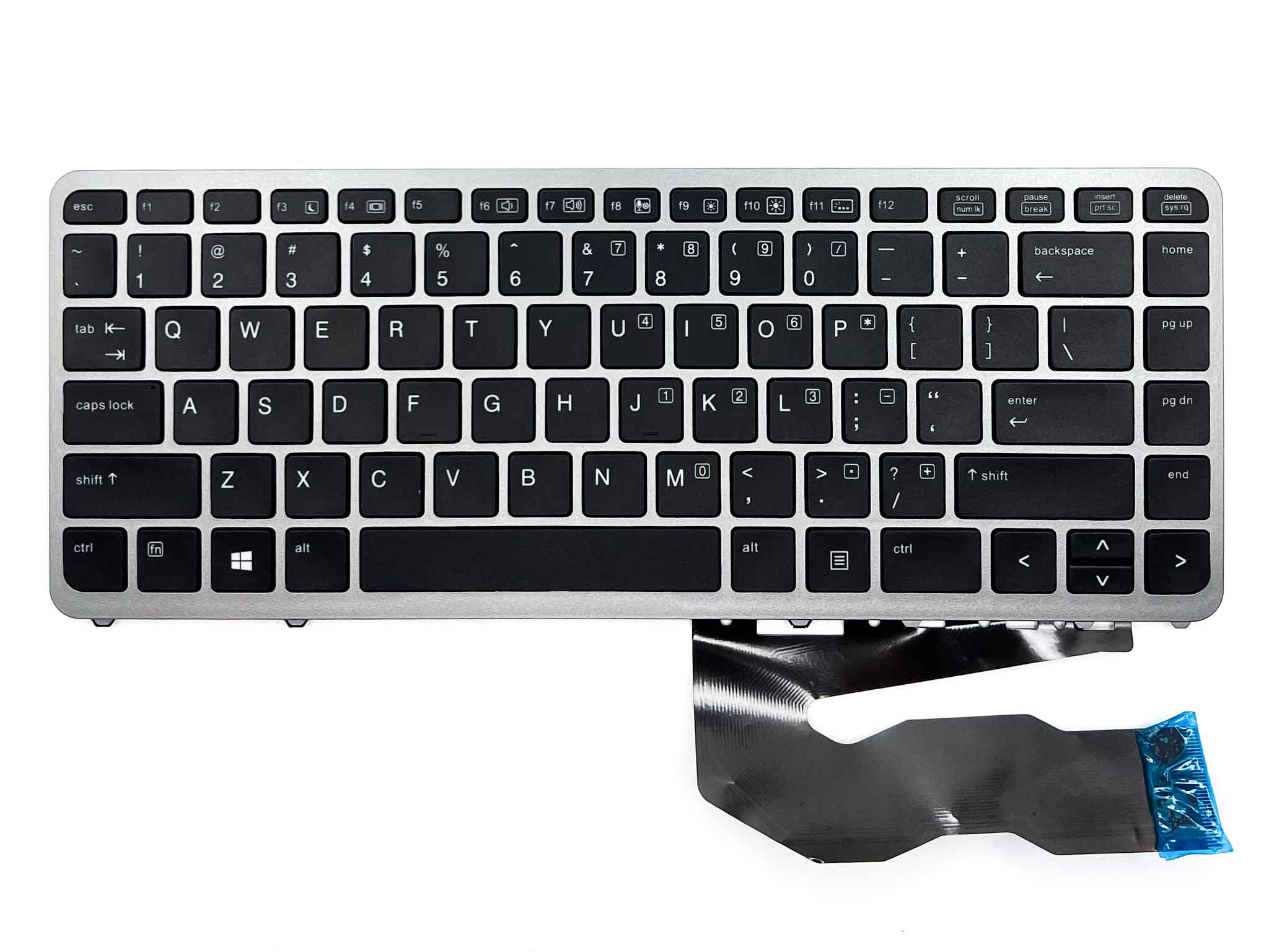 Клавіатура для ноутбука HP EliteBook 840 G1 G2, 850 G1 G2, ZBook 14 (з підсвіткою) silver