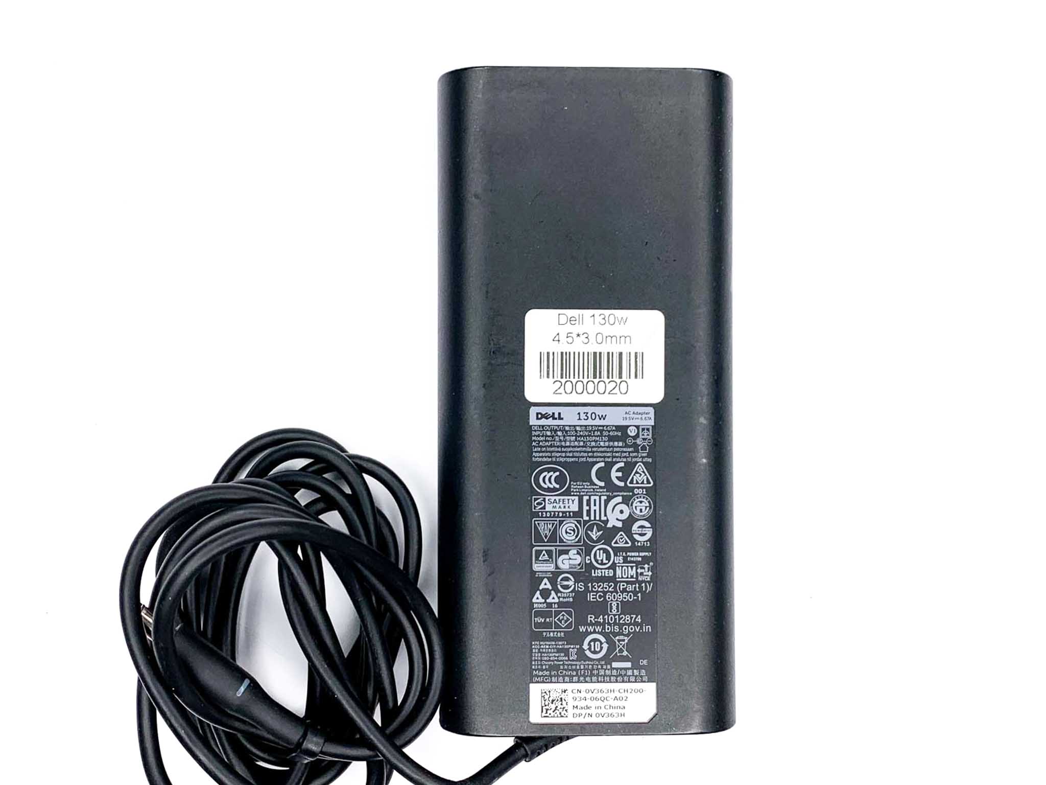 Блок живлення для ноутбука Dell 130W 19.5V 4.5 x 3.0 мм Блок живлення для ноутбука Dell 130W 19.5V 4.5 x 3.0 мм