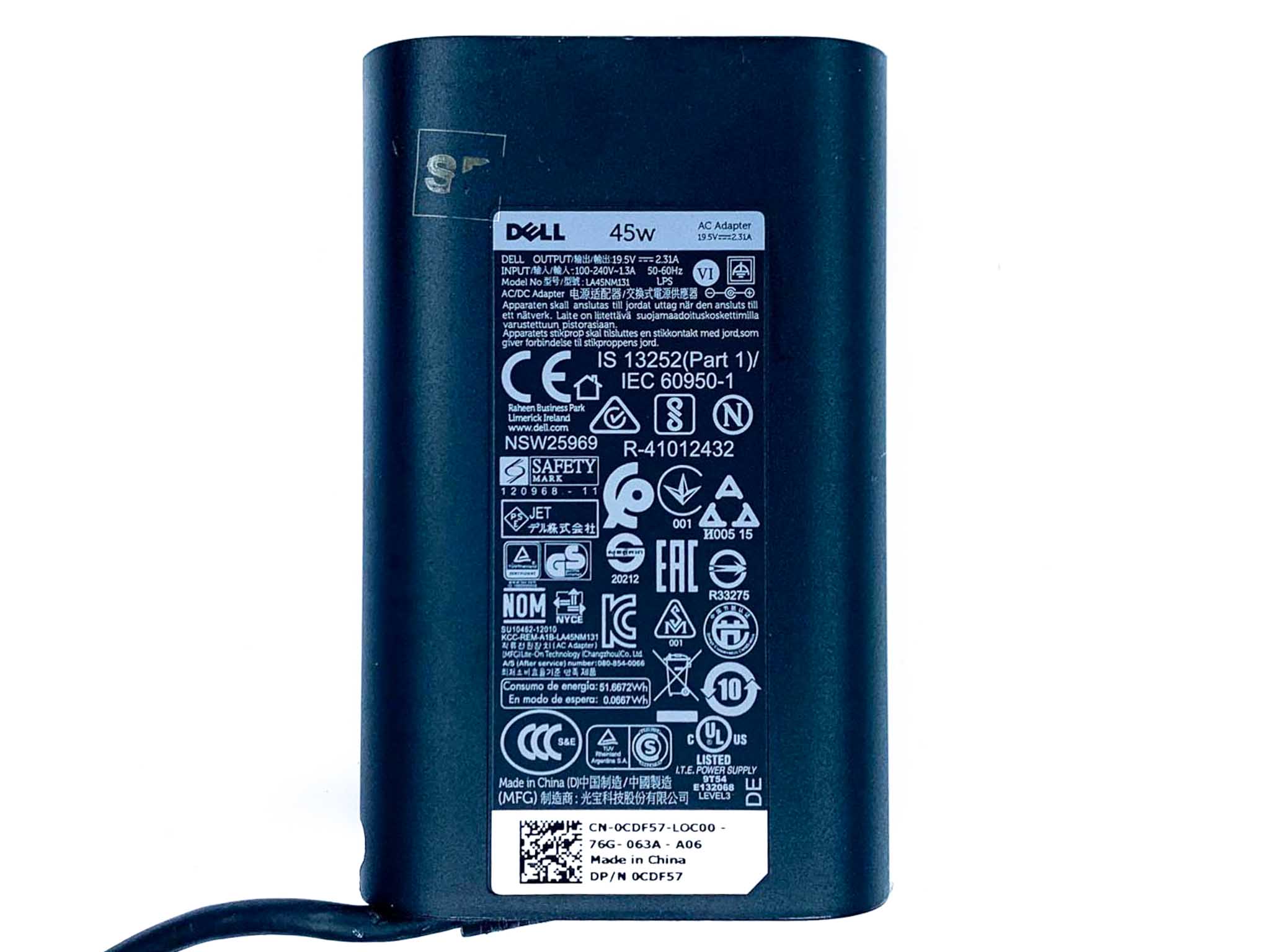 Блок живлення для ноутбука Dell 45W 19.5V 4.5 x 3.0 мм