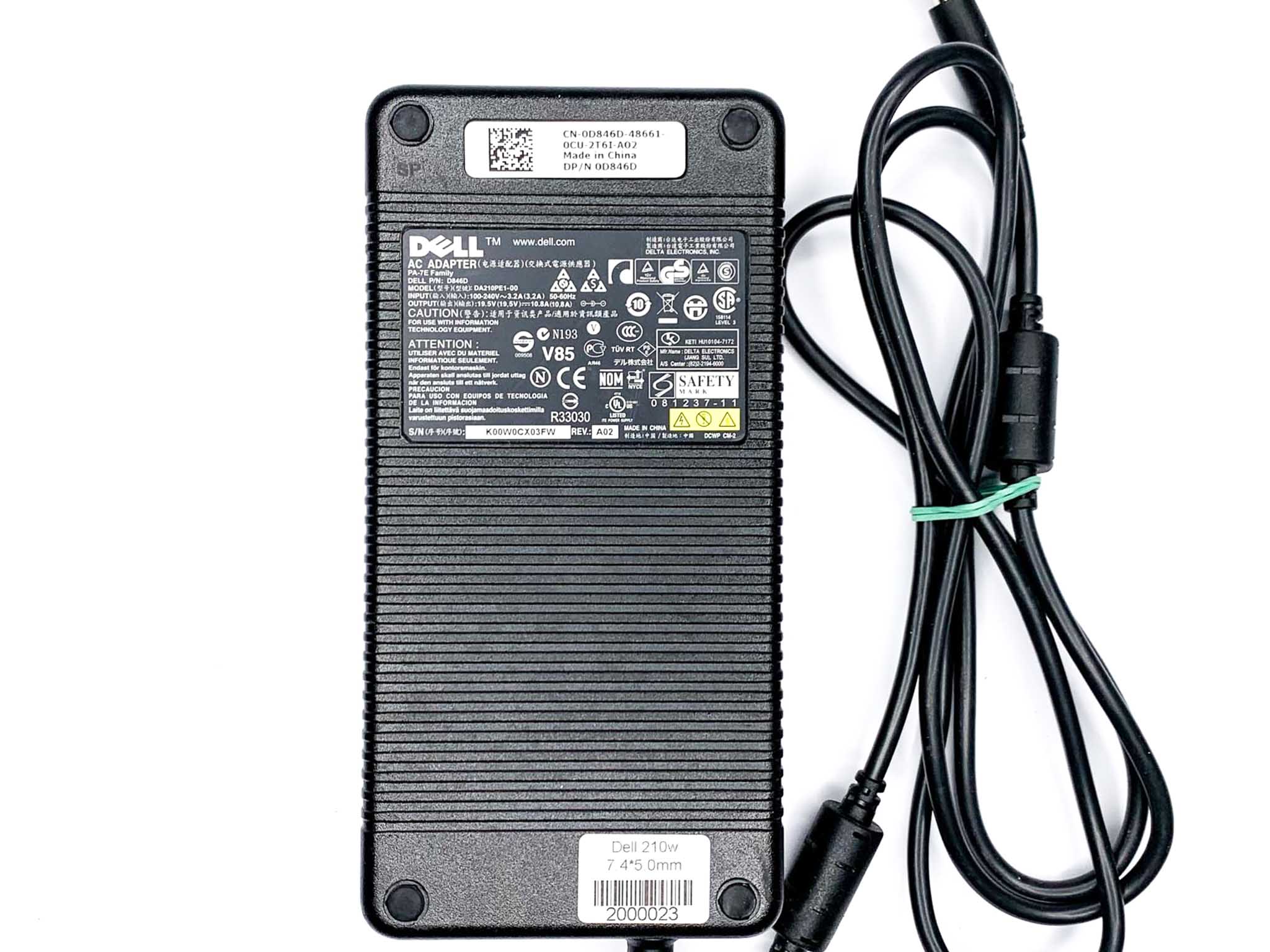 Блок живлення для ноутбука Dell 210W 19.5V 7.4 x 5.0 мм