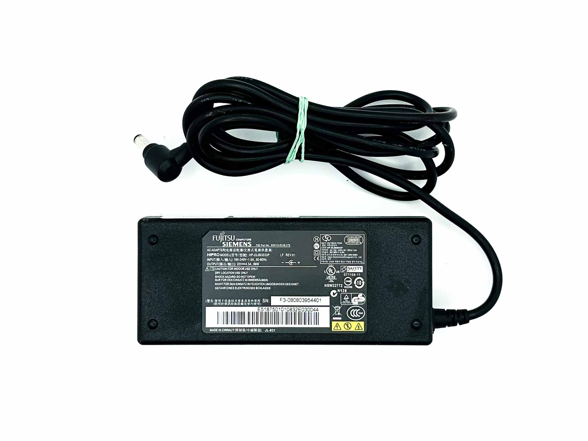 Блок живлення для ноутбука Fujitsu 90W 20V 4.5A 5.5 х 2.5 мм 3pin
