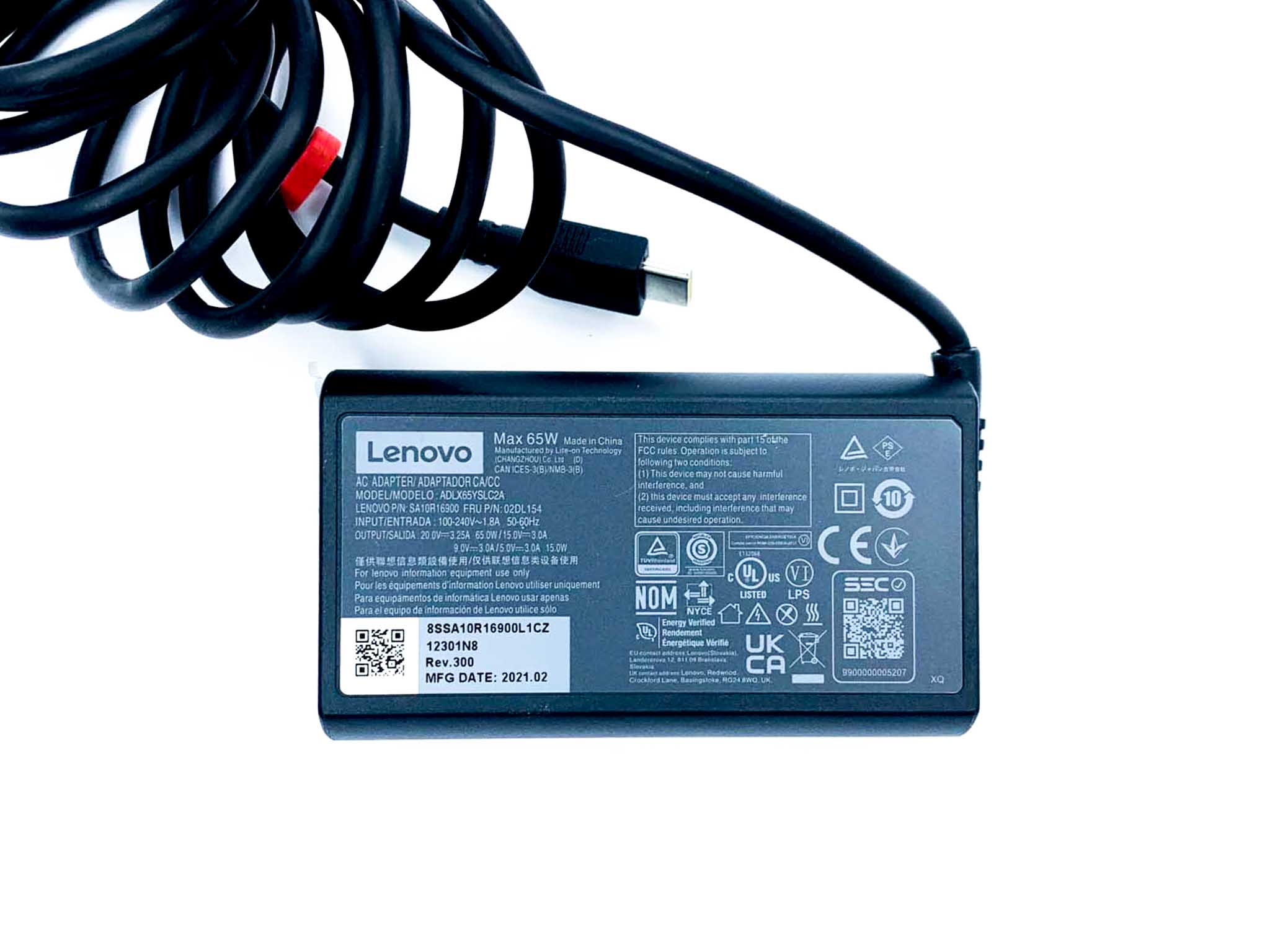 Блок живлення для ноутбука  Lenovo 65W New Type 5В / 9В / 15В / 20В Type-C