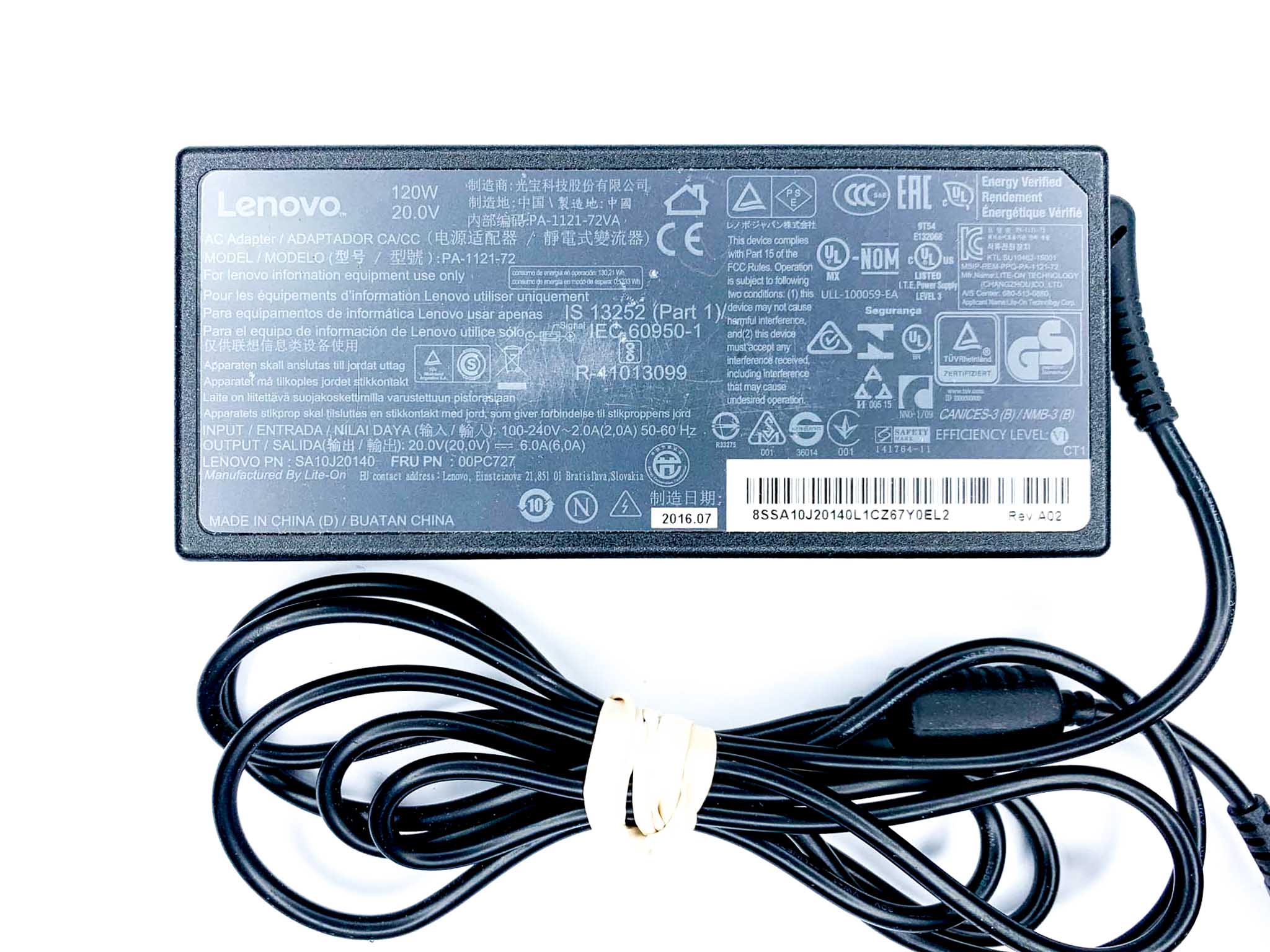 Блок живлення для ноутбука Lenovo 120W 20V USB+pin