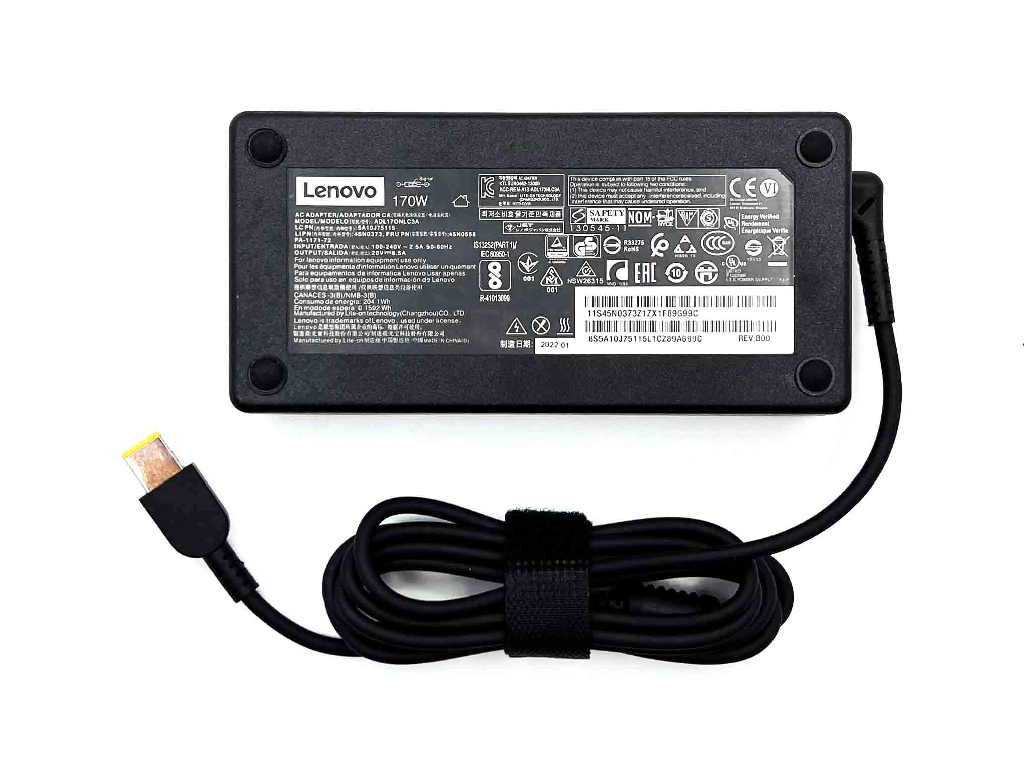 Блок живлення для ноутбука Lenovo 170W 20V USB+pin (High Copy)