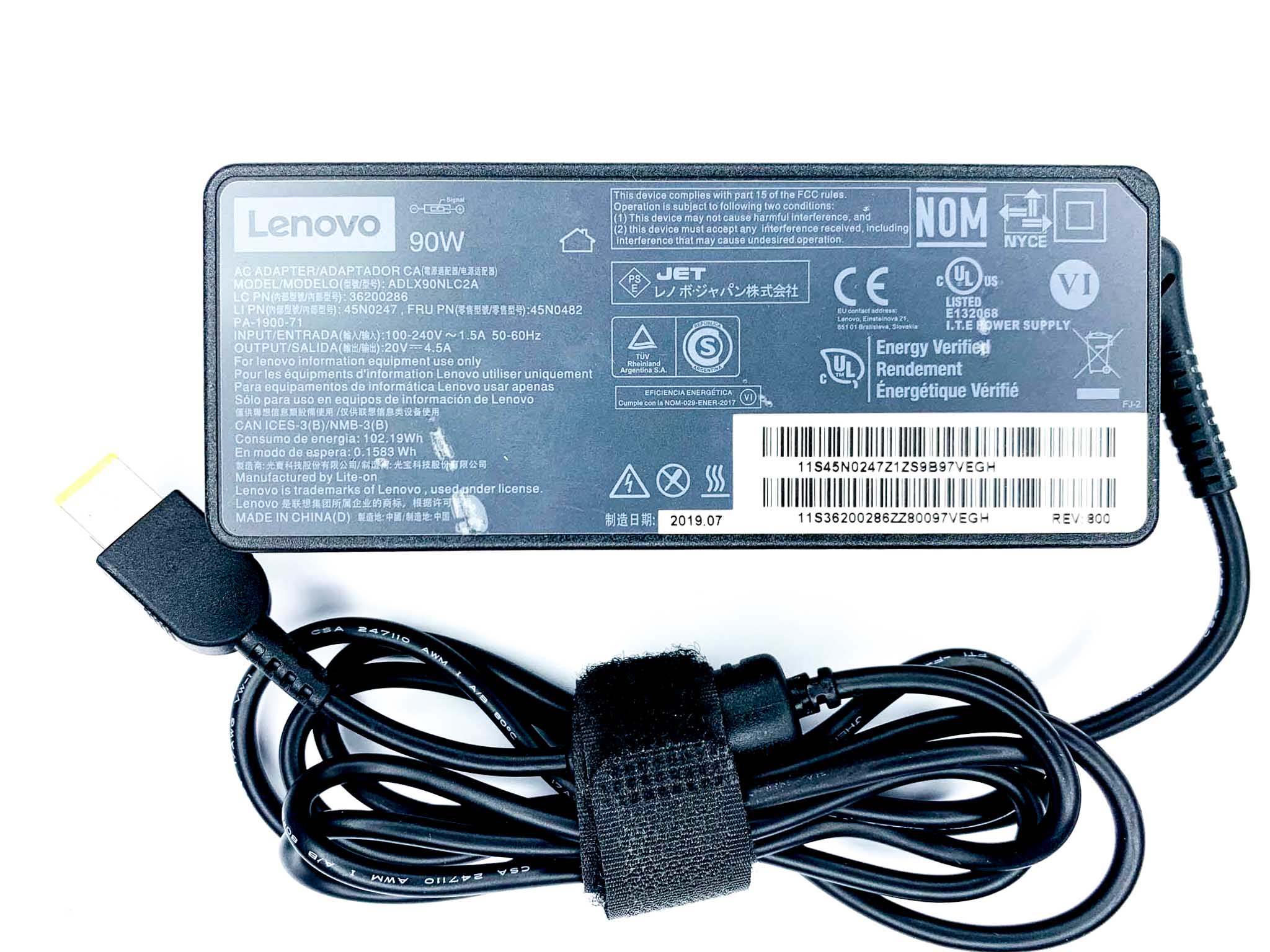 Блок живлення для ноутбука Lenovo 90W 20V USB+pin