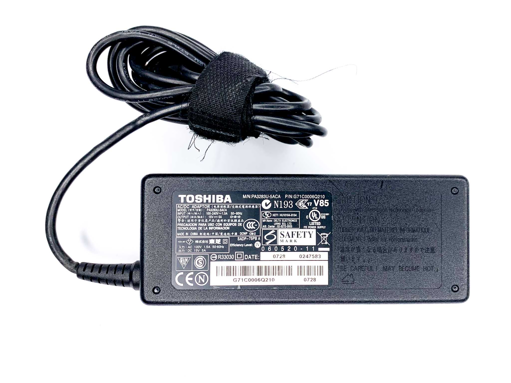 Блок живлення для ноутбука Toshiba 75W 15В 6.3 х 3.0 мм
