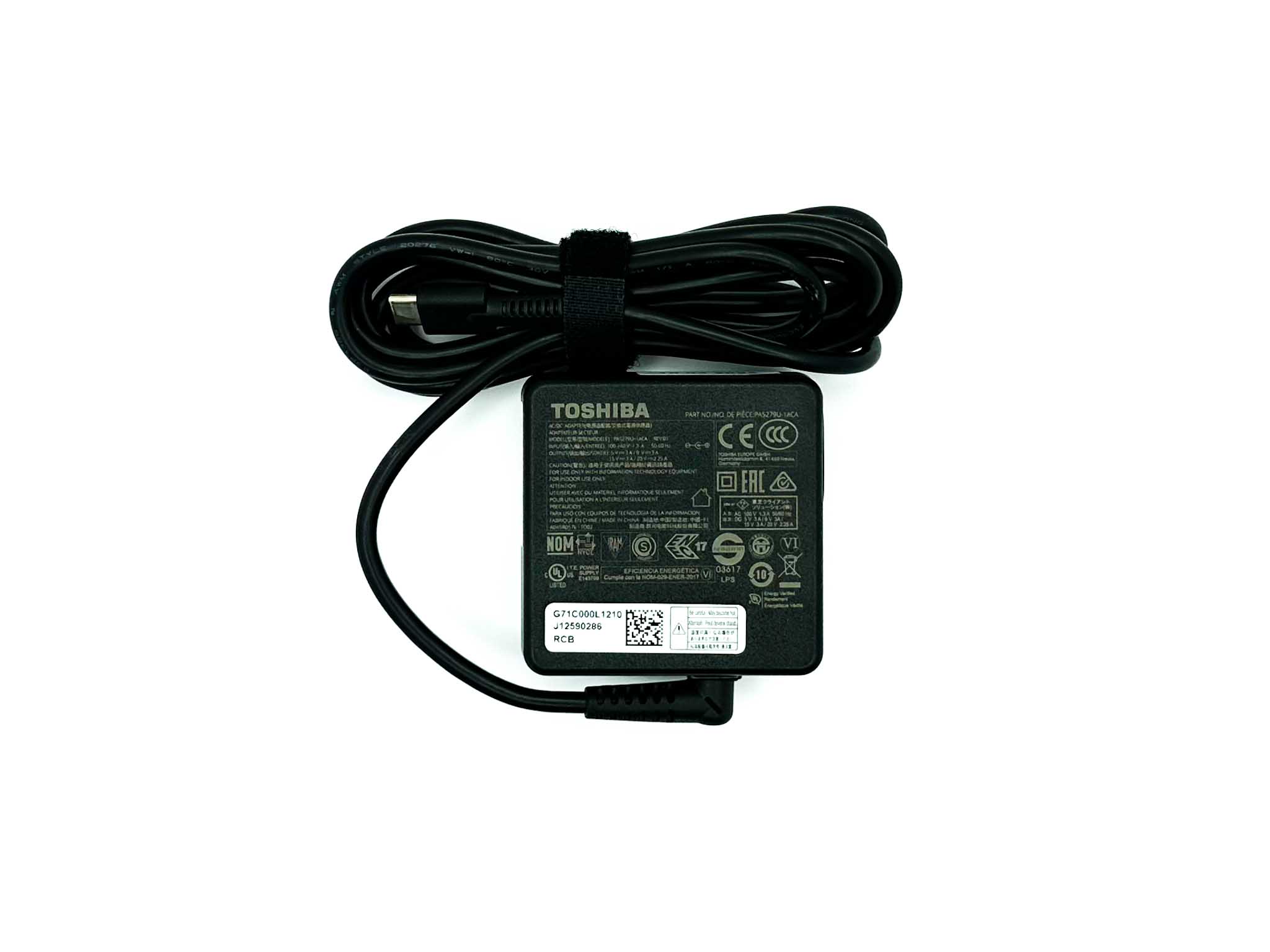 Блок живлення для ноутбука Toshiba 45W 5V, 9V, 15V, 20V Type-C